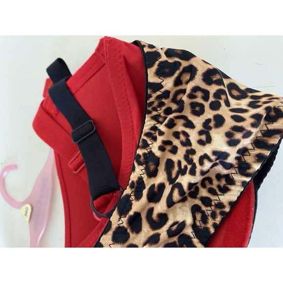 2 Pack Juicy Couture Bra Show Me Off Lined JC2801 Leopard Print Red Size 36D NEW - Picture 9 of 10